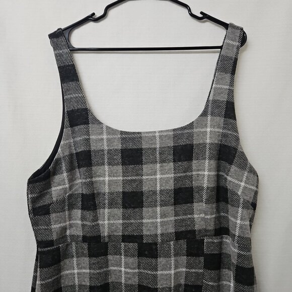 Y2k Forever 21 Sz 3X Plaid Knit Mini Dress Clueless Preppy Academia NWT - Picture 2 of 13